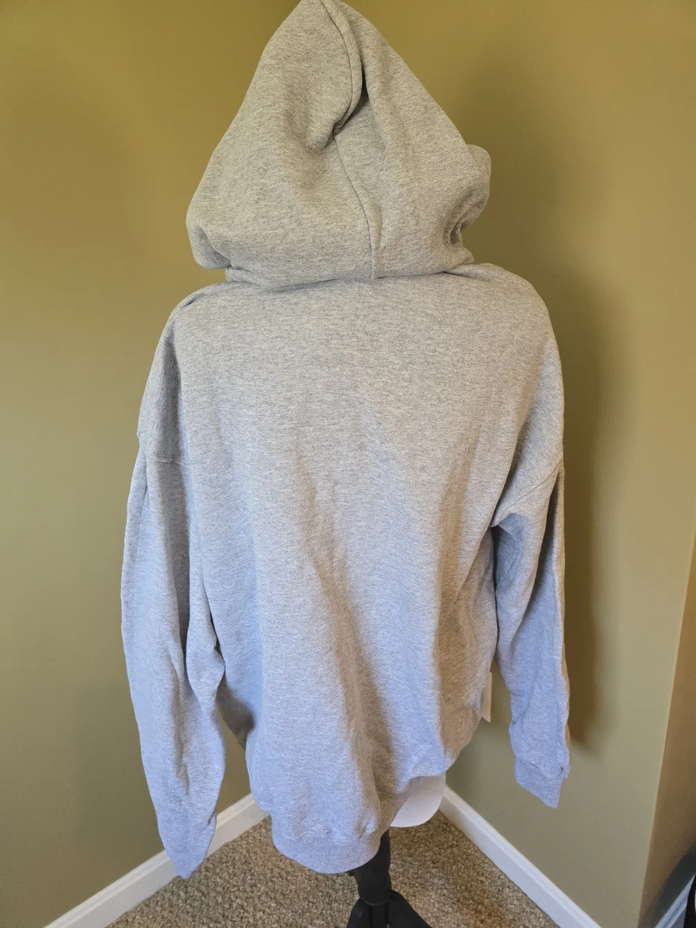 Jerzees Gray Hooded Stephen F. Austin Lumberjacks Sweatshirt with Purple Logo - Picture 2 of 3